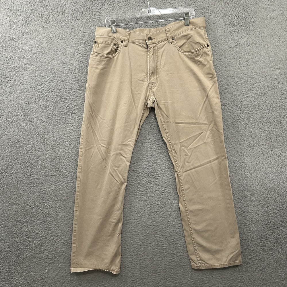 Polo Ralph Lauren Jeans Mens 34x30 Beige 650 Straight Leg Preppy Cotton Adult